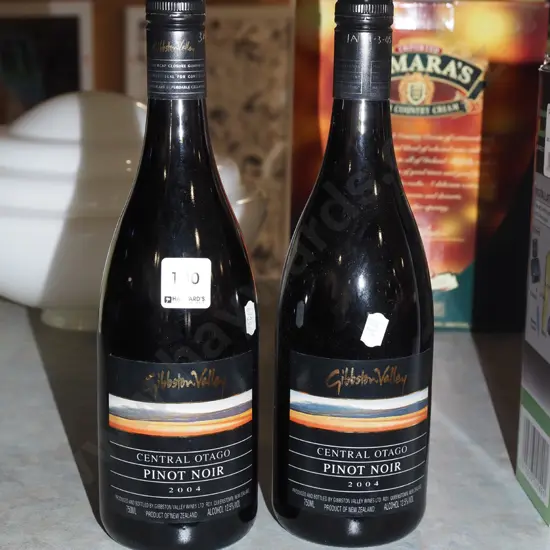 2x bottles of Gibston Valley pinot noir 2004