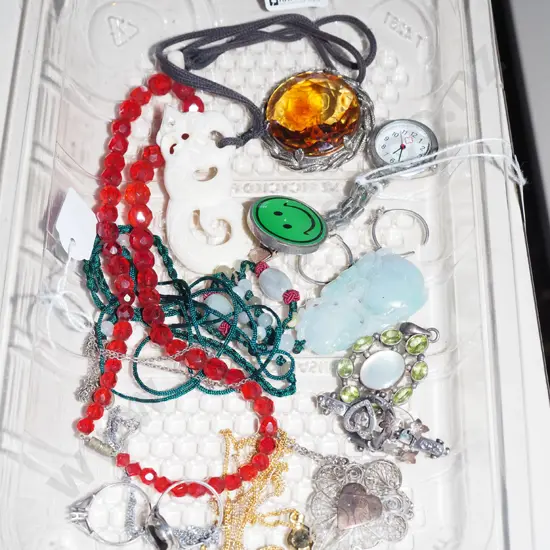 tray of costume jewellery
