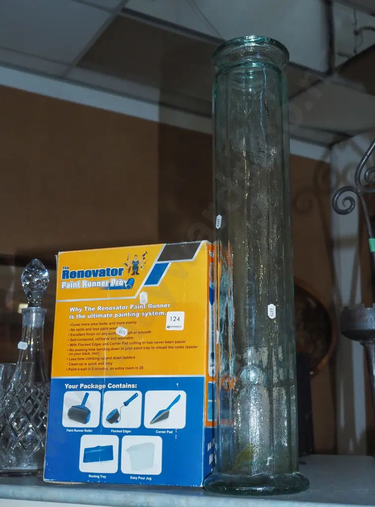 large glass canister, boxed Renovator Paint Runner Pro Vase H575 Image 1++