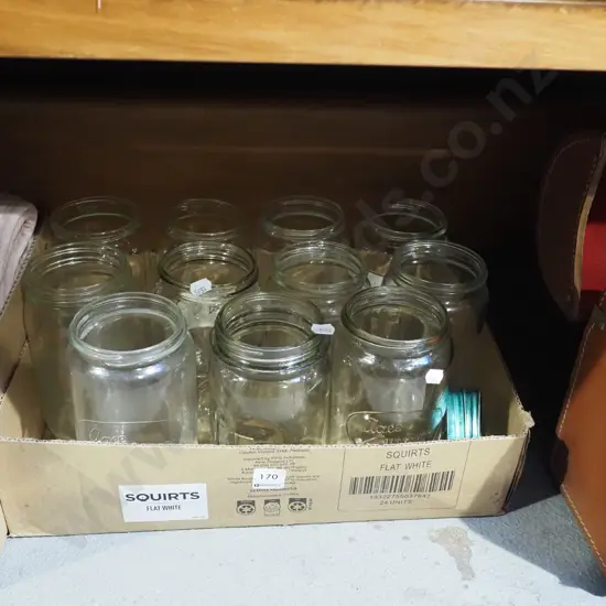 box; Agee preserving jars