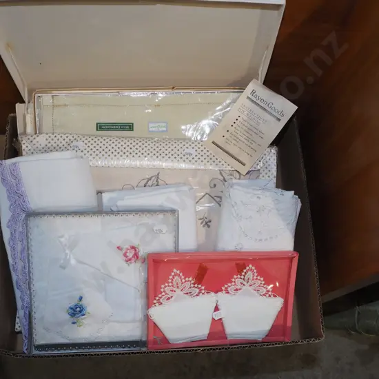 box; old as new Irish linen etc