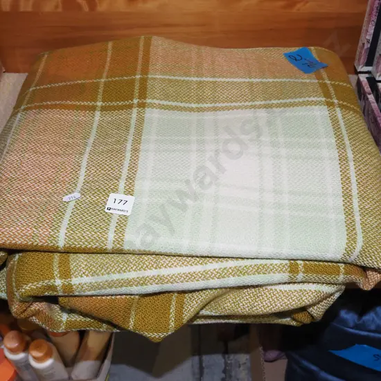 green checked woollen blankets