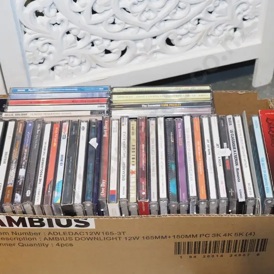 box of DVDs