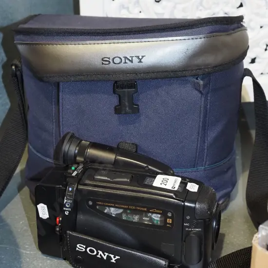Sony handi-cam, bag and accessories