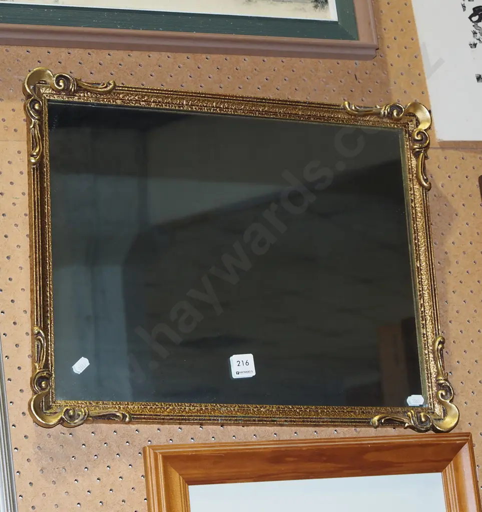 small gilt framed wall mirror H400 Image 1++