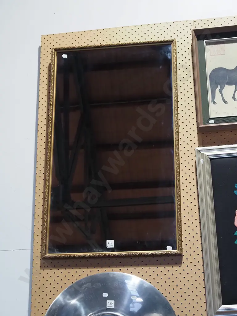 gilt framed wall mirror H840 W490 Image 1++