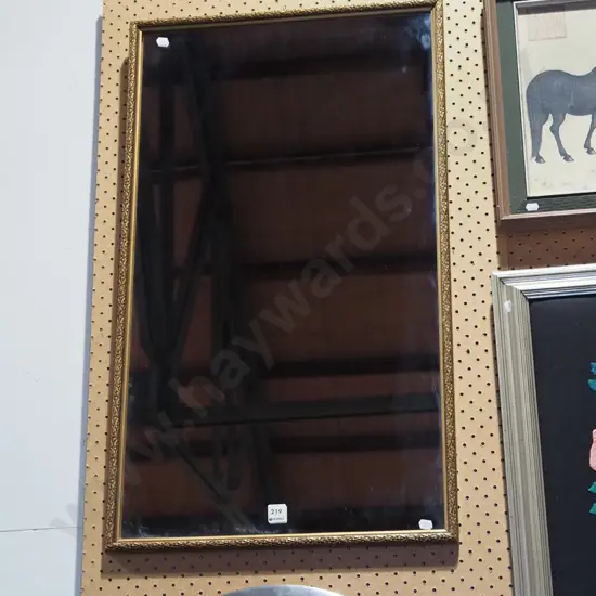 gilt framed wall mirror H840 W490