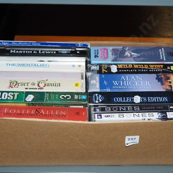 box of DVDs