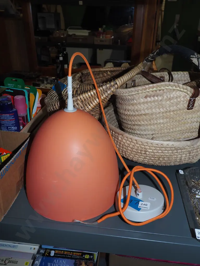 orange rubber hanging light fitting Image 1++