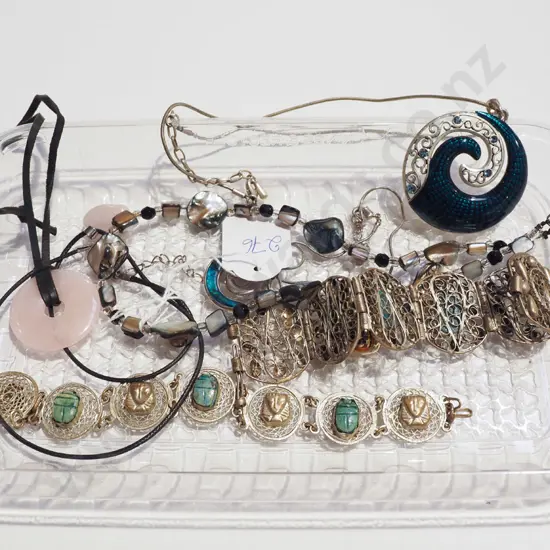 tray of costume jewellery