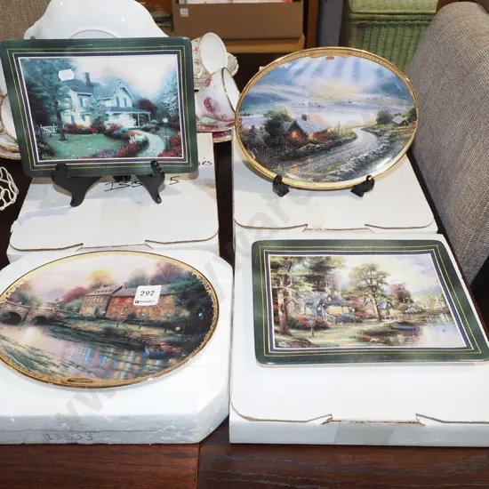 4x Bradford Exchange ltd edition plates and boxes