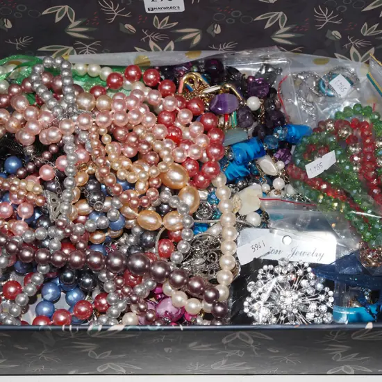 box of costume jewellery