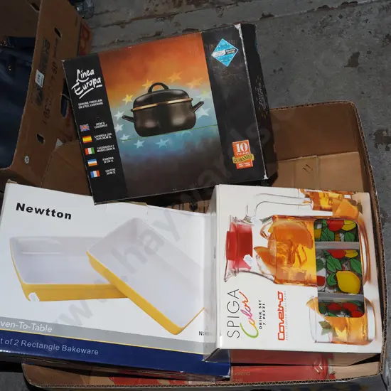 box; water set, small casserole, baking dishes