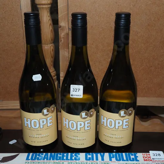 3x bottles of Hope chardonnay 2020