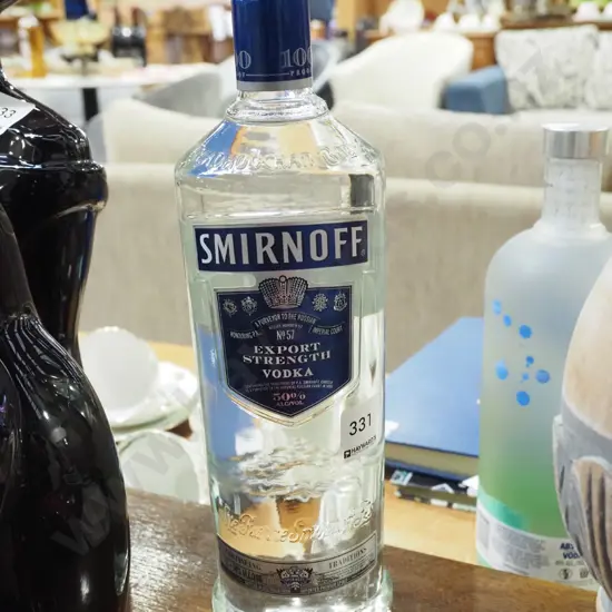 1L bottle of Smirnoff Export Strength vodka