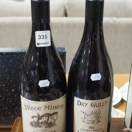 2x bottles of 2004 pinot noir - Three Miners, Dry Gully