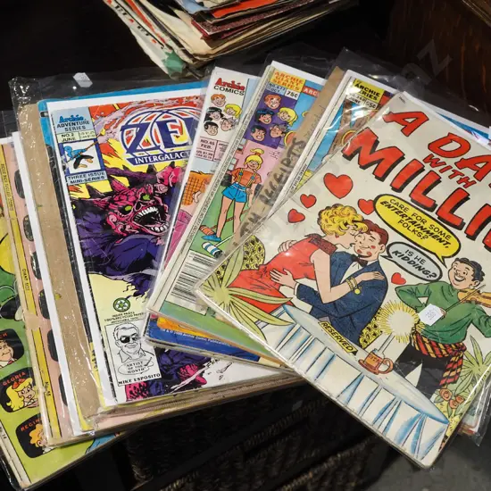stack of comics