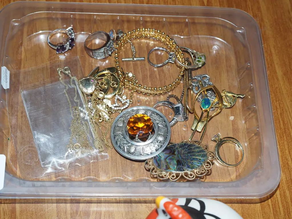 tray of costume jewellery Image 1++