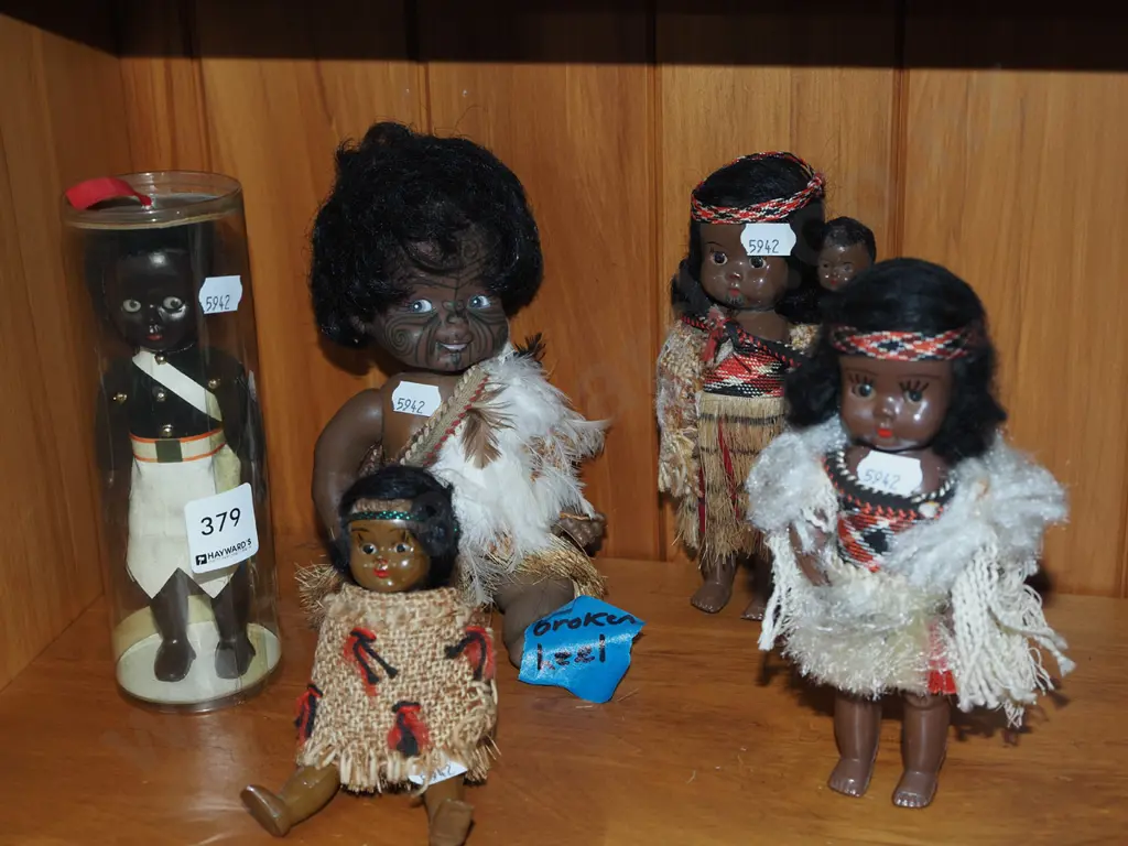assorted Maori souvenir dolls, Fijiian souvenir doll Image 1++