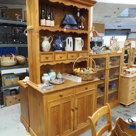 Indonesian hardwood kitchen unit - 6 drawer, 2 doors, removable top section 