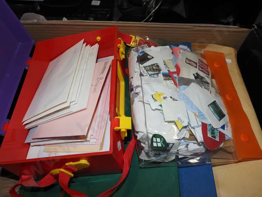 box; stamp albums, first day covers, stamps etc Image 1++