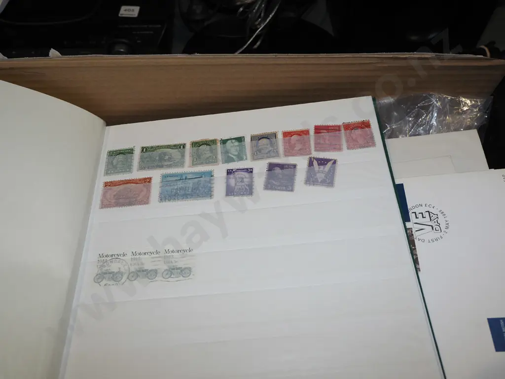 box; stamp albums, first day covers, stamps etc Image 1++