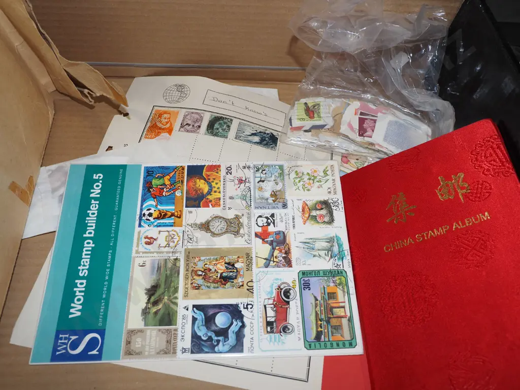 box; stamp albums, first day covers, stamps etc Image 1++