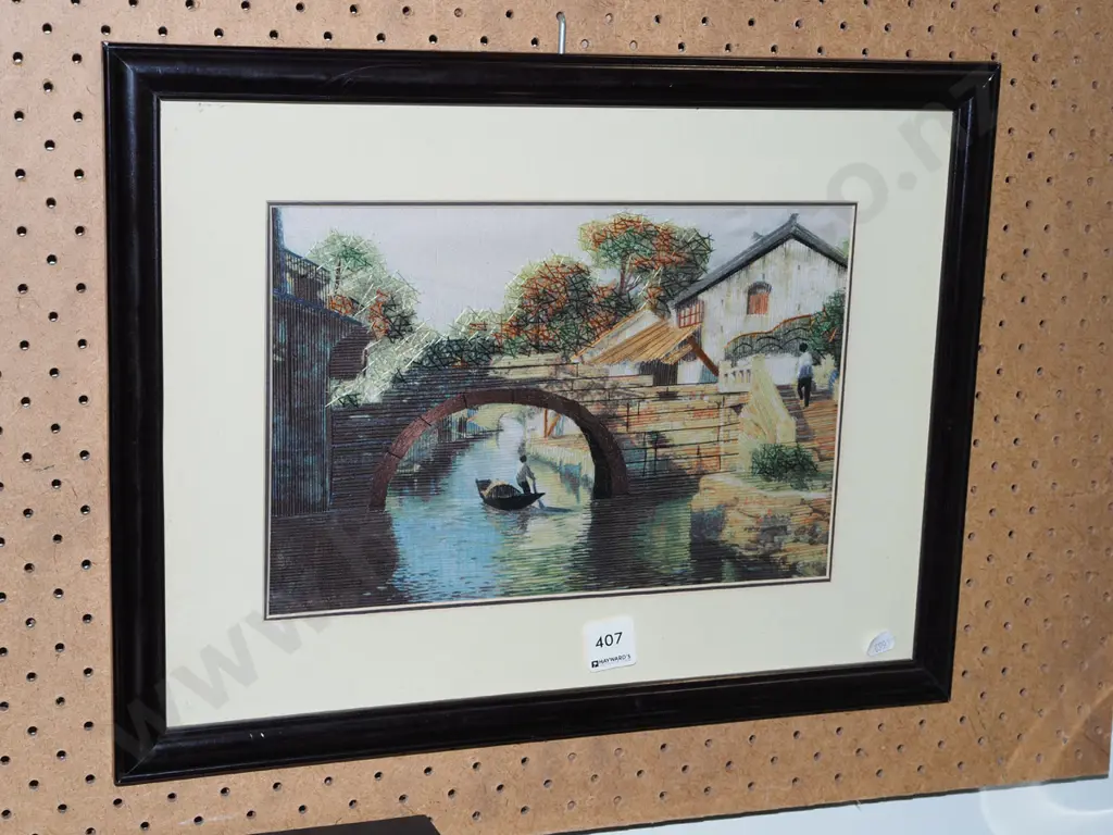 framed Asian needlework Image 1++