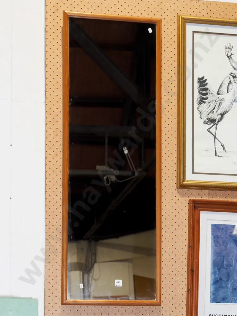 wood framed wall mirror H1080 Image 1++
