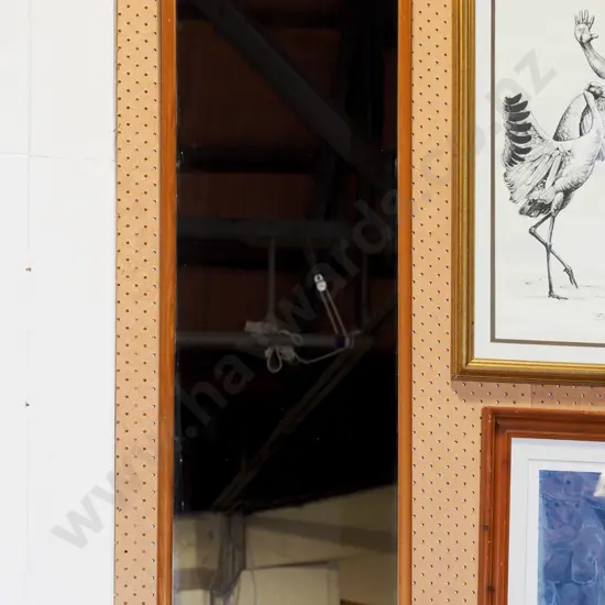wood framed wall mirror H1080