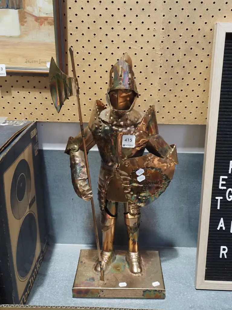 copper knight figurine H550 Image 1++