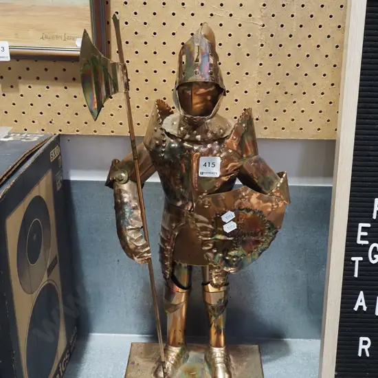 copper knight figurine H550