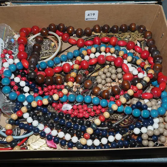 box of costume jewellery