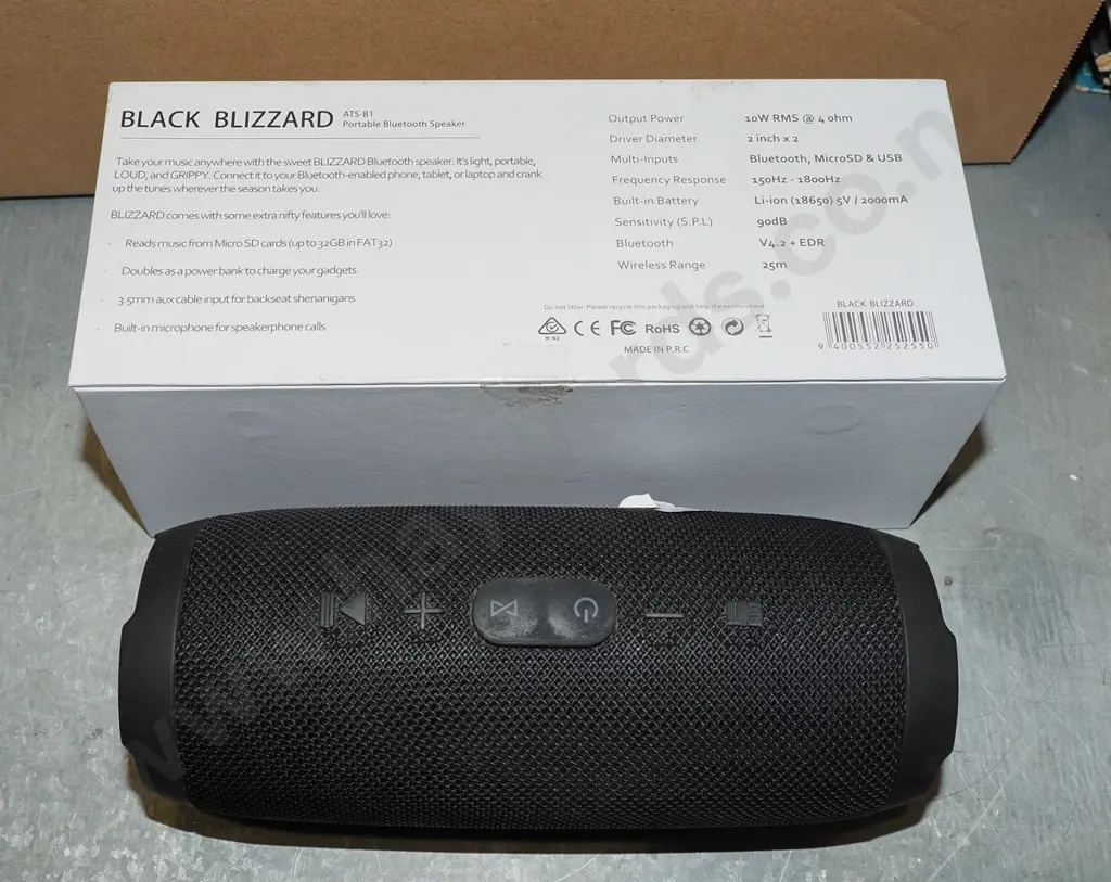 Artisan Black Blizzard bluetooth speaker Image 1++