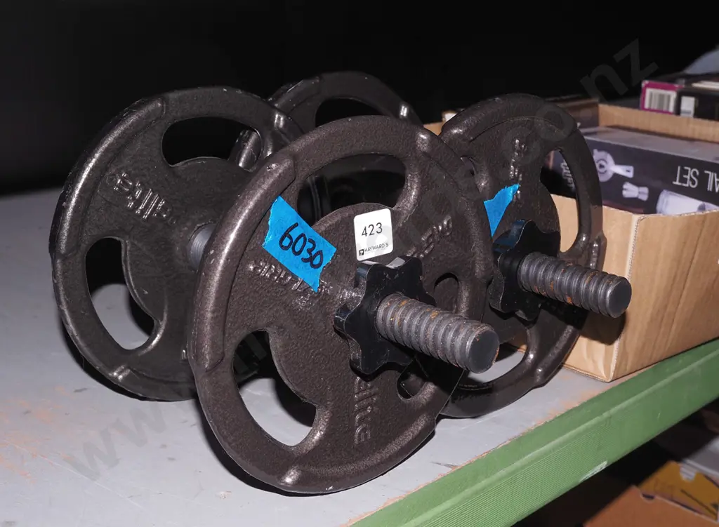 2x Elite 5kg hand weights Image 1++