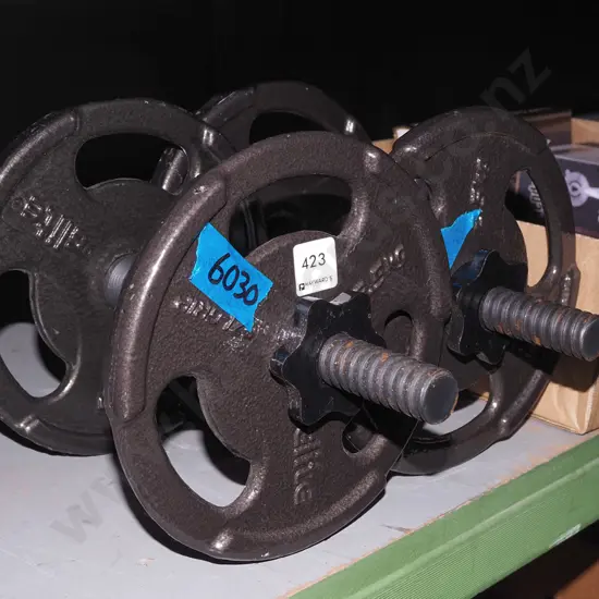 2x Elite 5kg hand weights