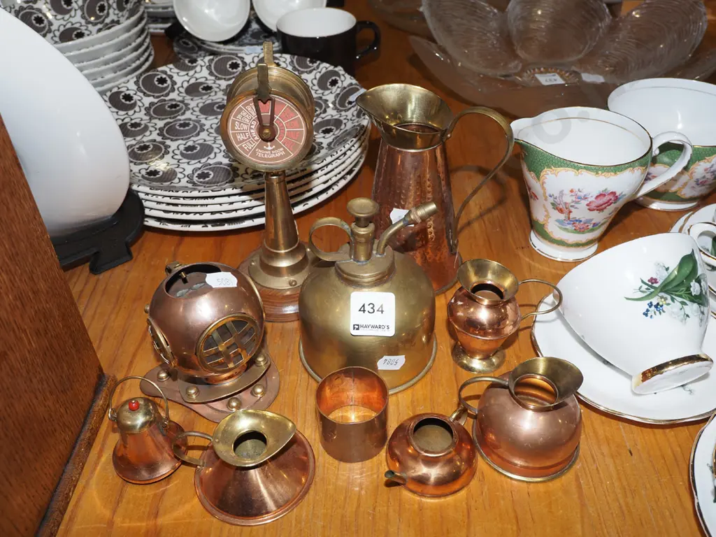 copper and brass ware; atomisers, jugs etc Image 1++