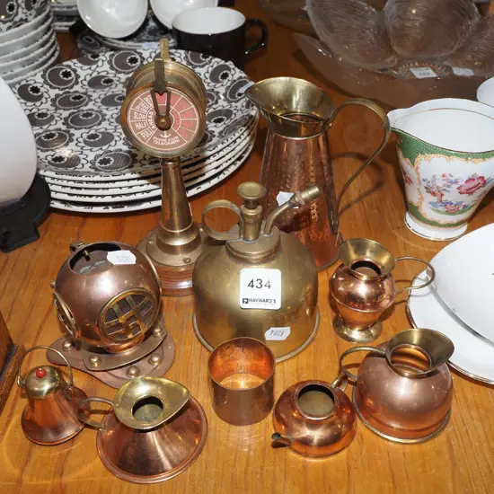 copper and brass ware; atomisers, jugs etc
