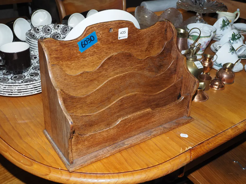 mahogany letter rack H230 W330 Image 1++