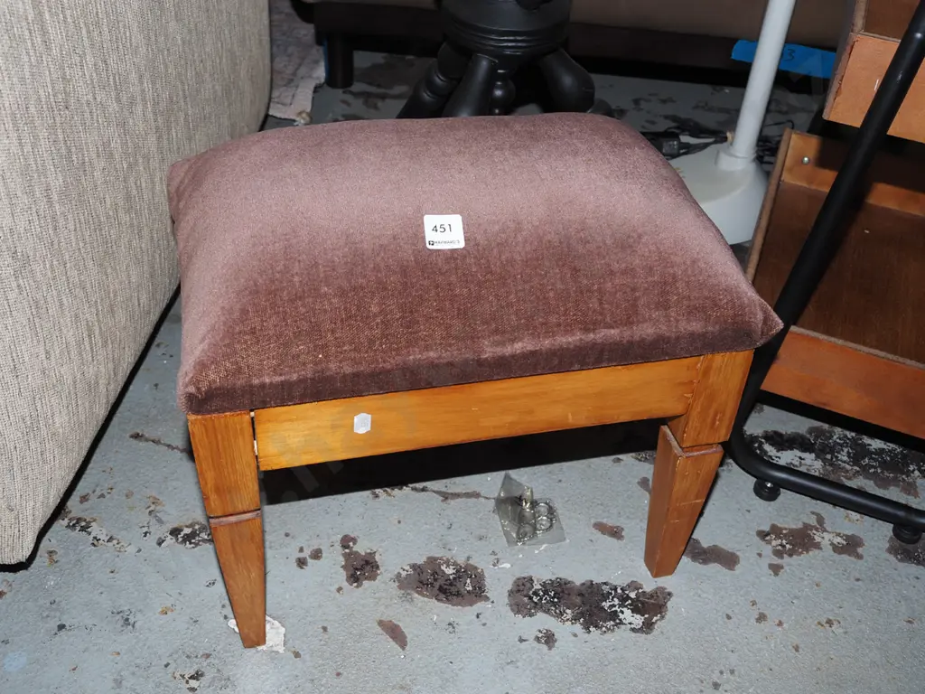 small upholstered footstool Image 1++