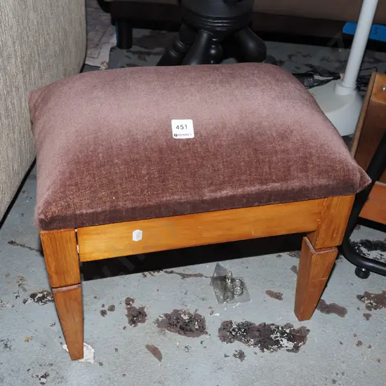 small upholstered footstool