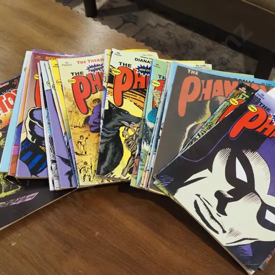 stack of Phantom comics