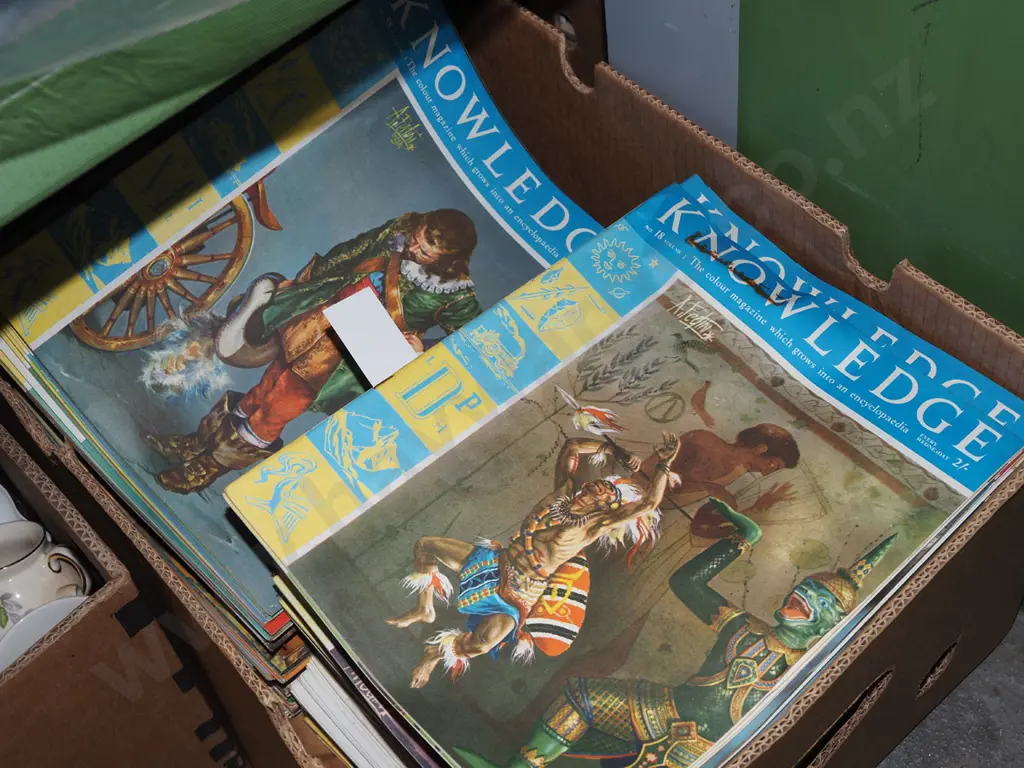 box of back issues of Knowledge magazine Image 1++