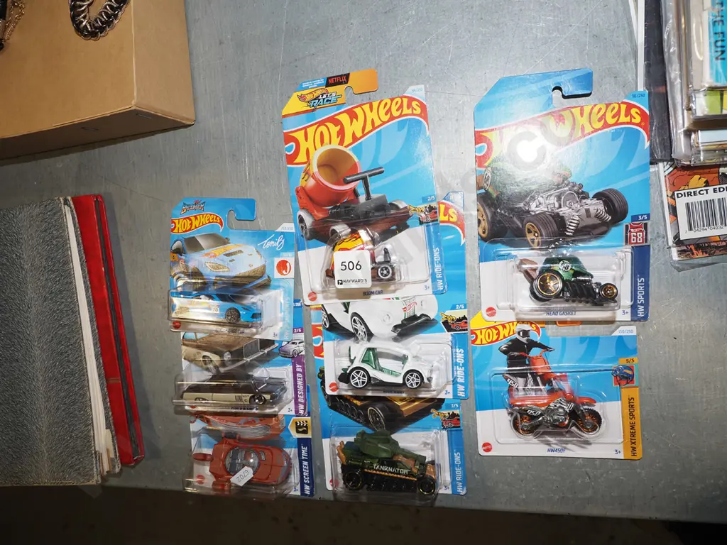 8x as new carded Hotwheels vehicles Image 1++
