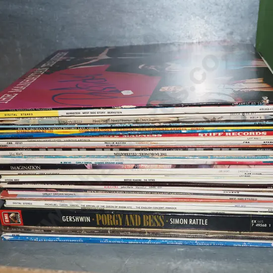 stack of LPs