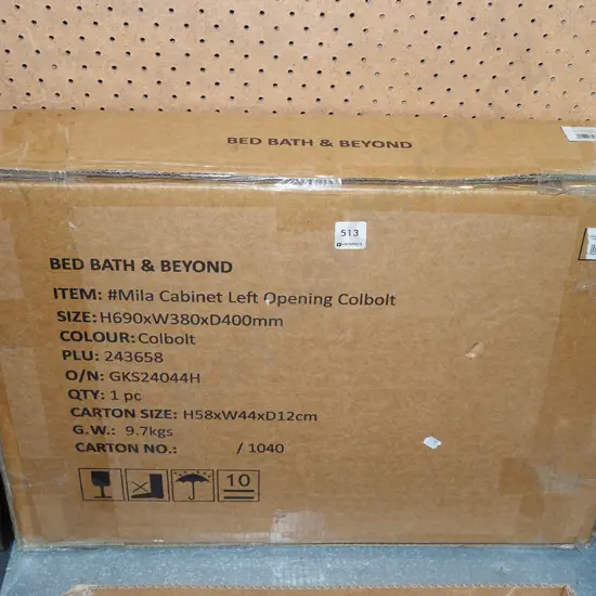box; yet to be assembled Mila Cabinet