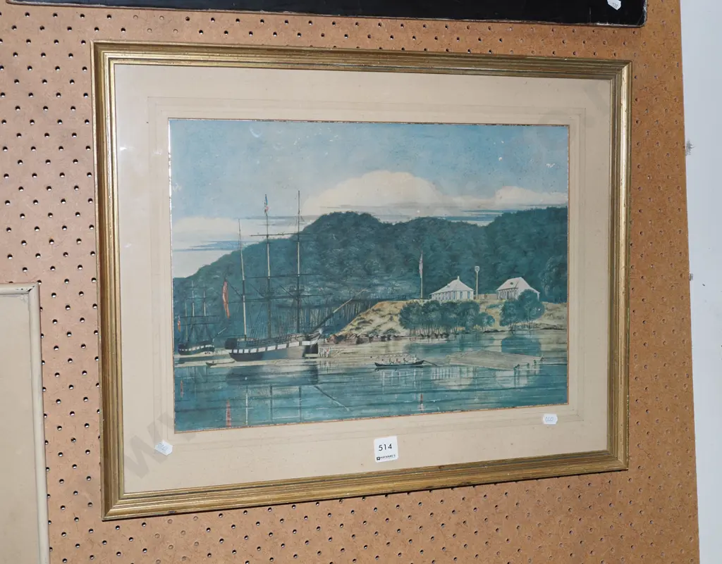 framed historic print - Hokianaga 1839 Image 1++