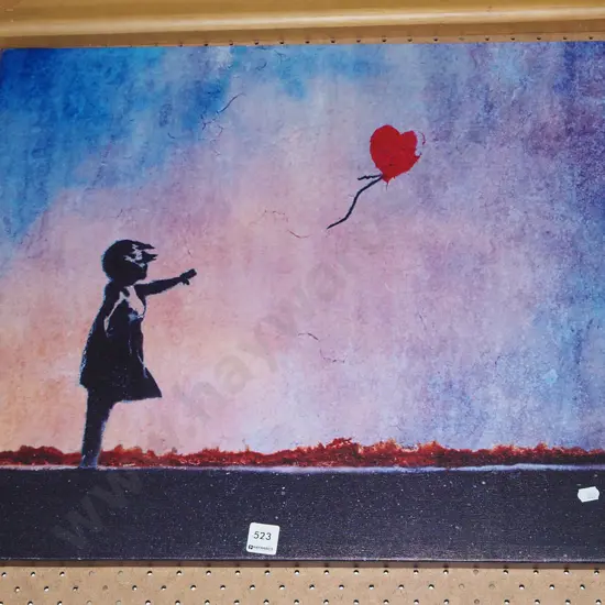 Banksy photo print on boxed canvas