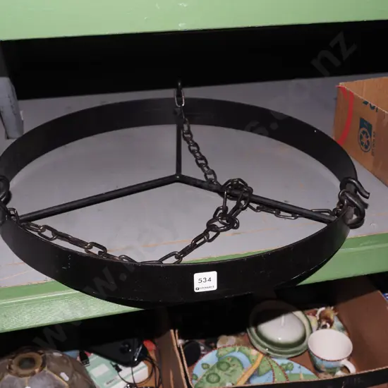 black metal hanging kitchen utensil holder Diam500