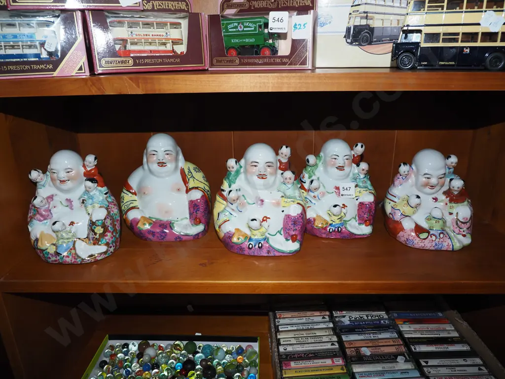 5x Asian good fortune figurines Image 1++